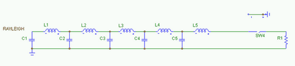 Rayleigh Line PFN circuit schematic diagram