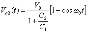 Resonant CLC circuit equation for load capacitor voltage as a function of time