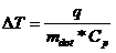 Equation for heat transfer through forced water cooling